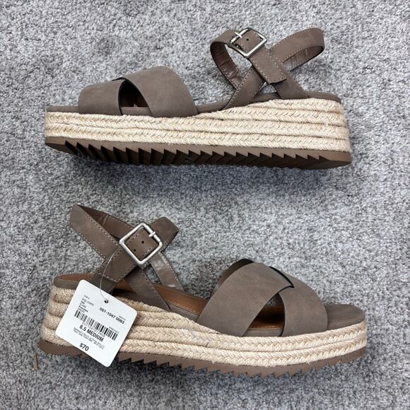 New! Ana espadrille taupe sandals size 8.5 - Picture 4 of 7